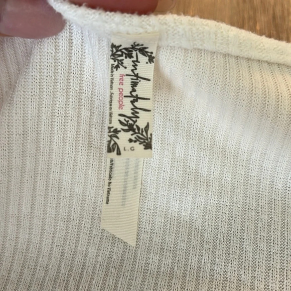 Free People White Longsleeve Bodysuit - Picture 2 of 4